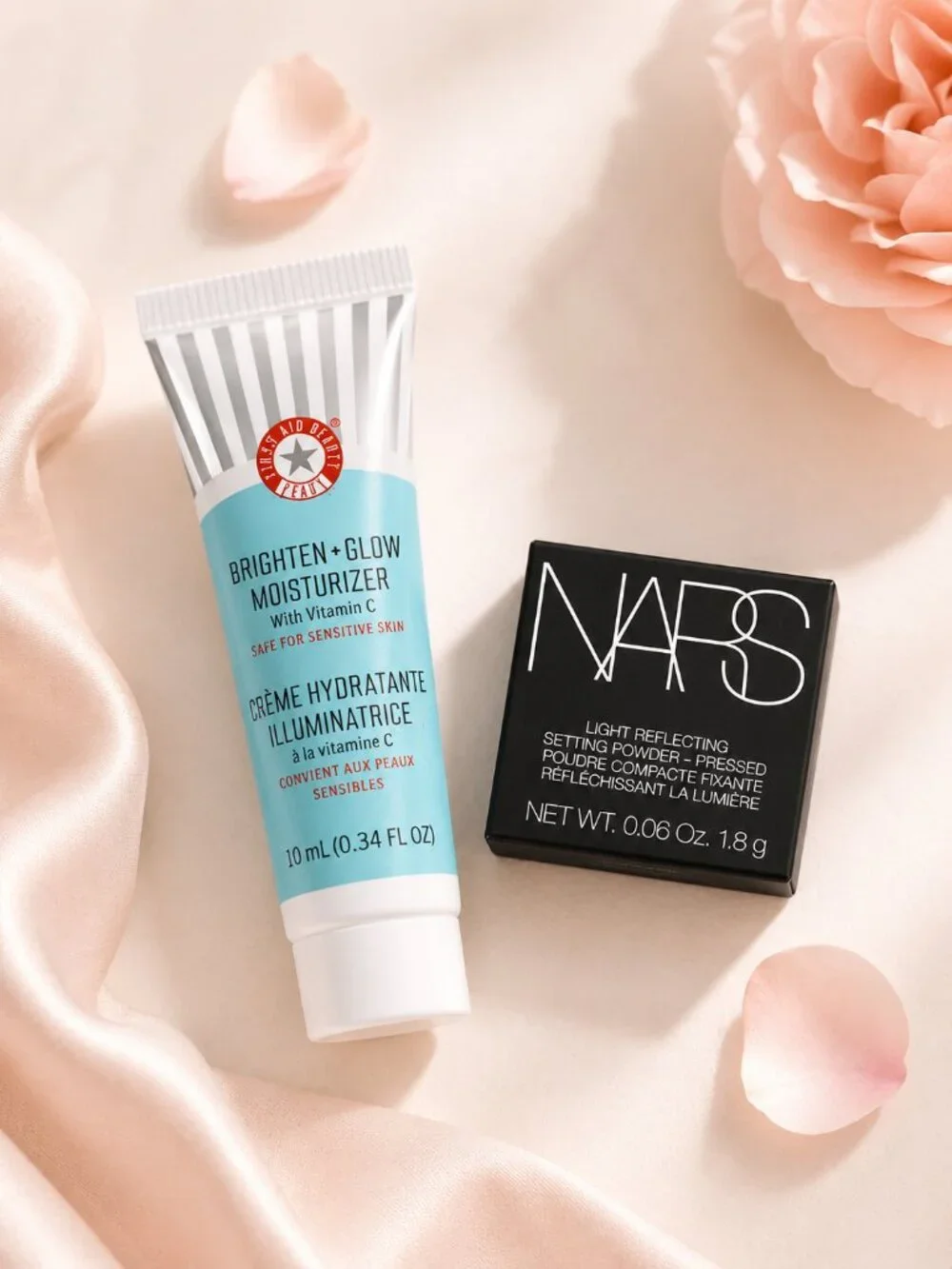 First Aid Beauty Brighten + Glow + NARS Powder Mini Bundle